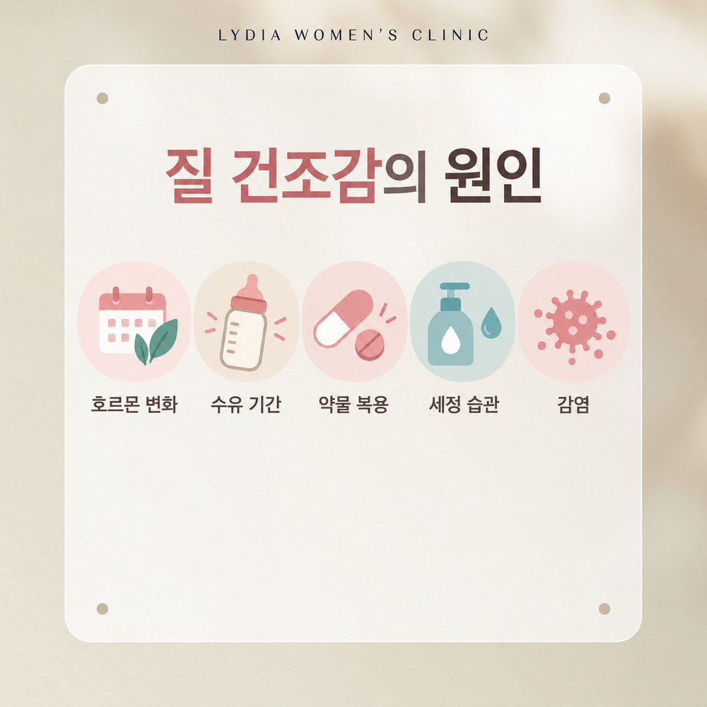에스트로겐 감소로 질 점막이 얇아지며 건조감이 생기는 원인